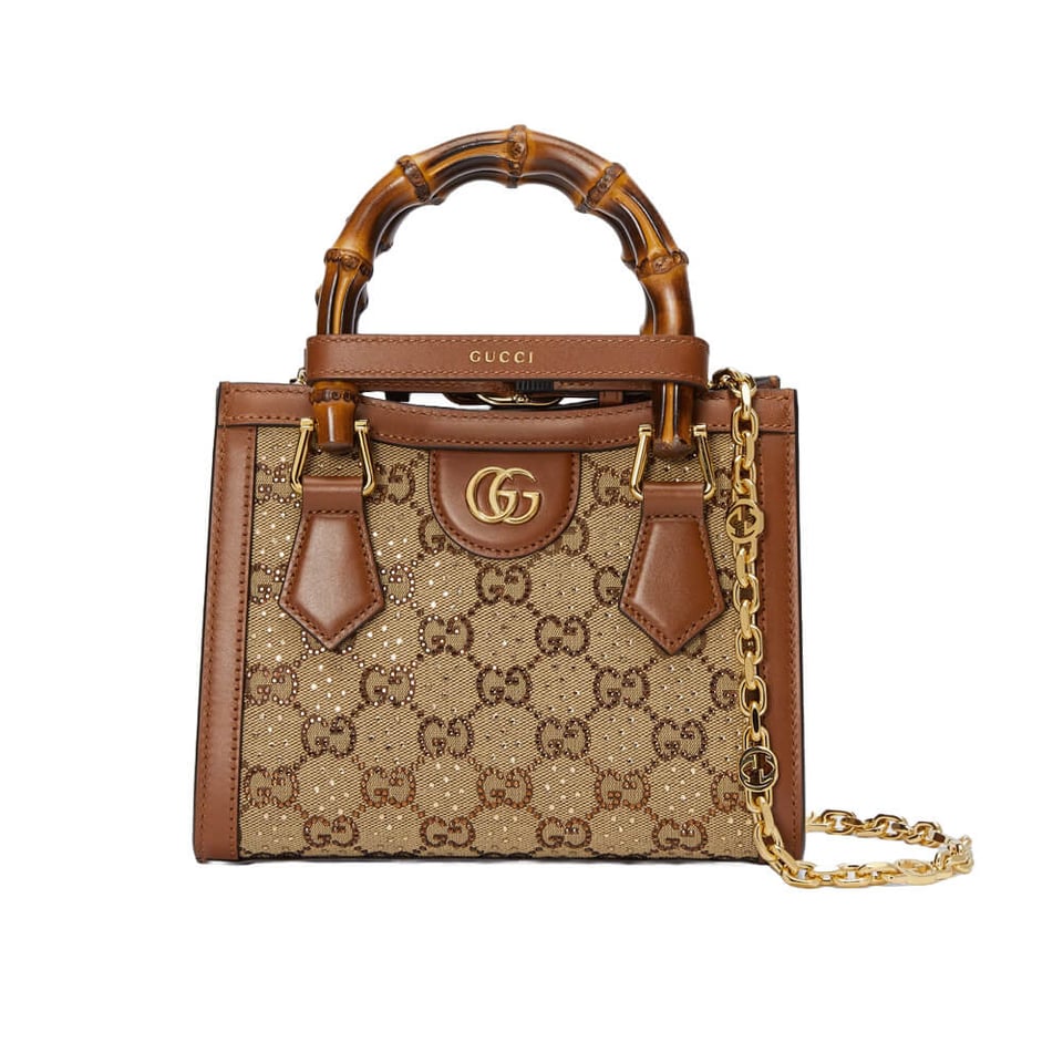 Gucci Diana Crystals Mini Tote Bag view 2