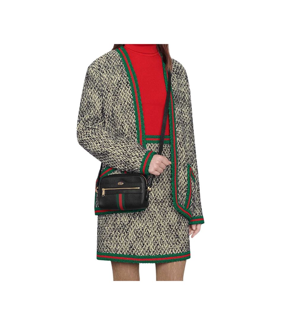 Gucci Ophidia Leather Mini Bag Black view 3