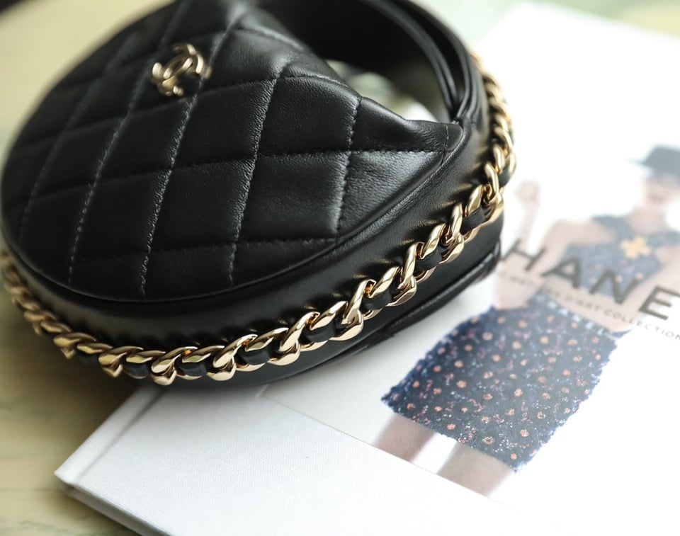 Chanel 23C Black Mini Pouch view 4