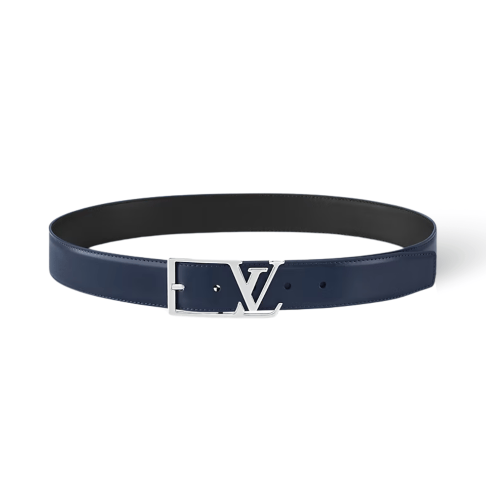 Louis Vuitton LV Navy Blue Skyline 35mm Men Belt M8713U