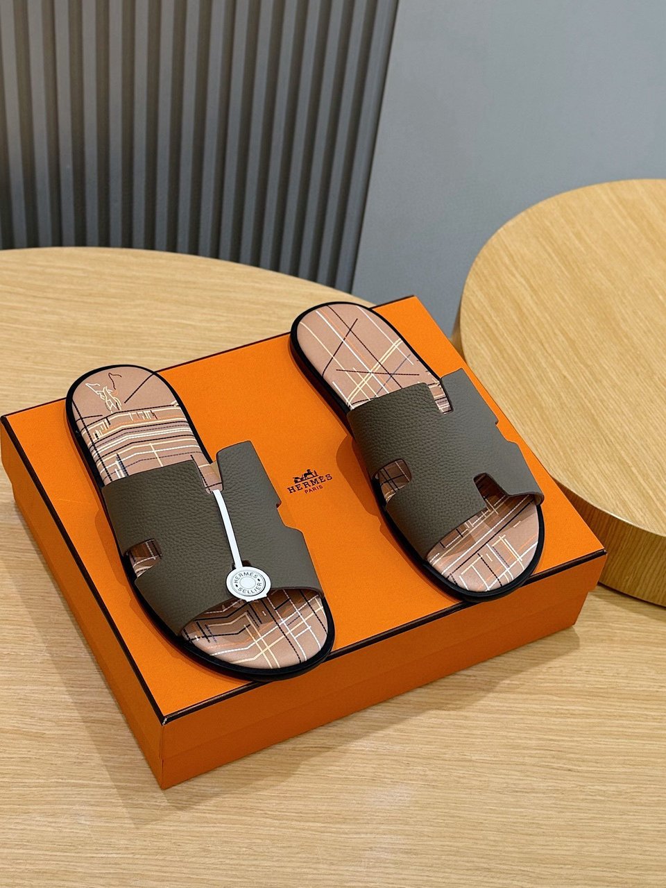 Hermès Black Oran Sandals- Shoes for Men view 5