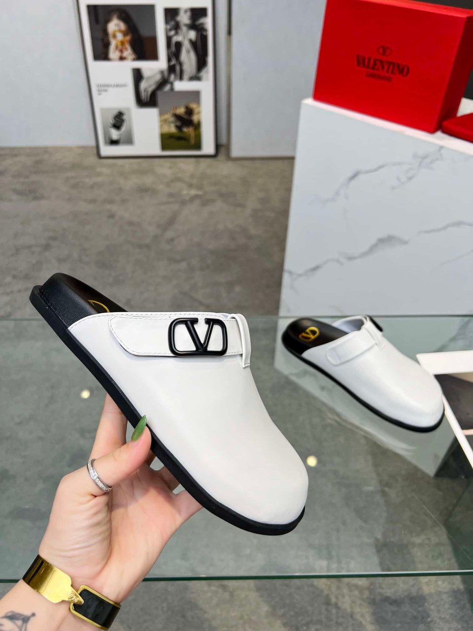 Valentino Garavani Vlogo Clog White view 6
