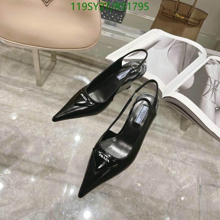 Prada Brushed Leather Slingback Pumps Black 1I885M055F0002Fa065 view 11