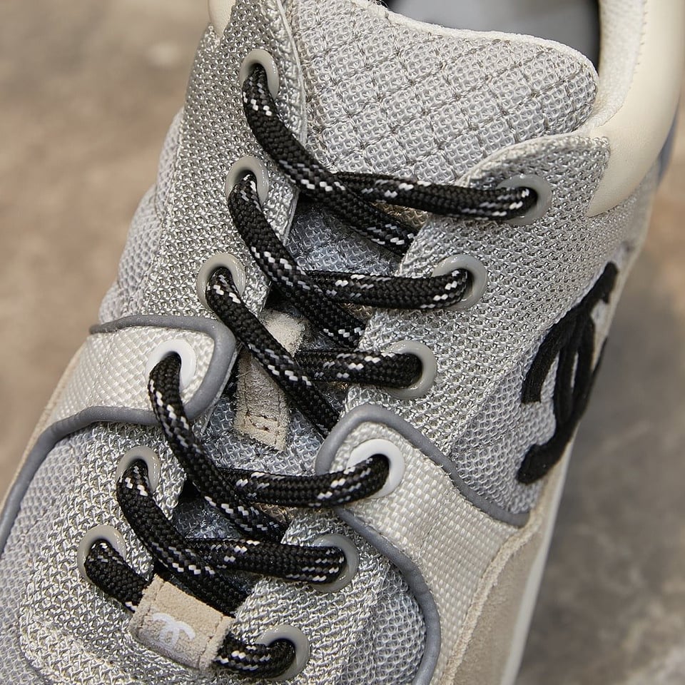 Chanel Low Top Trainer Gray White view 4