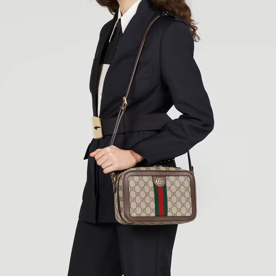 Gucci Ophidia Small Shoulder Bag With Web view 3