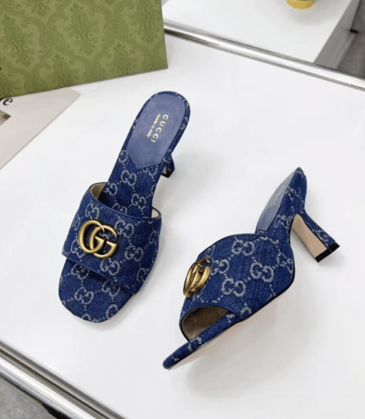 Gucci Women’S Gg Denim Sandals view 6