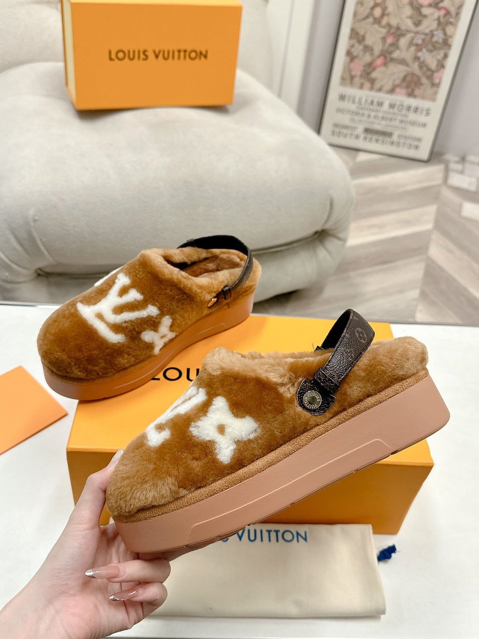 Louis Vuitton Aspen Comfort Clog Camel Brown 1Adc2B view 5