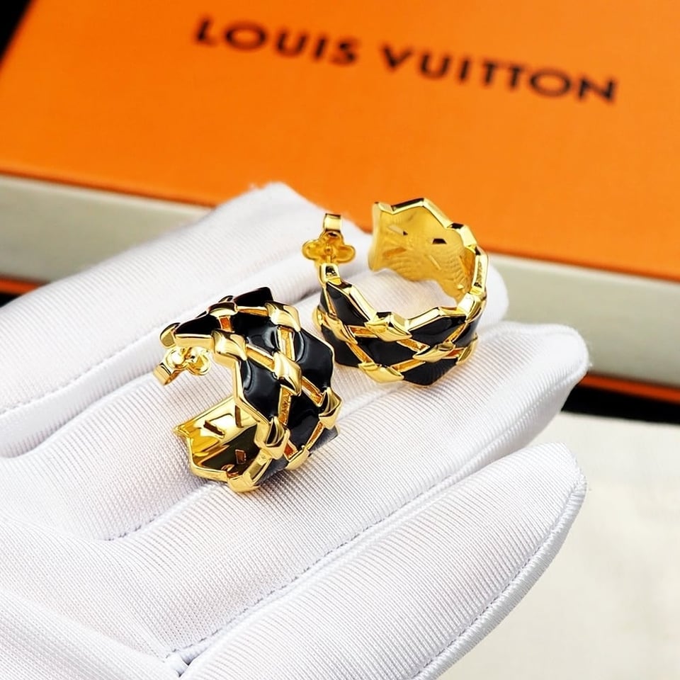 Louis Vuitton Lv Malletage Earrings Gold M01685 view 6