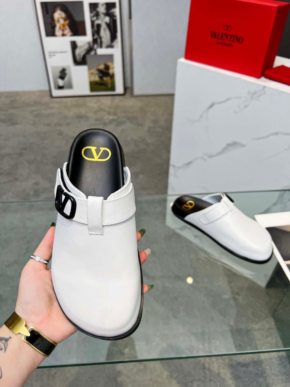 Valentino Garavani Vlogo Clog White view 7