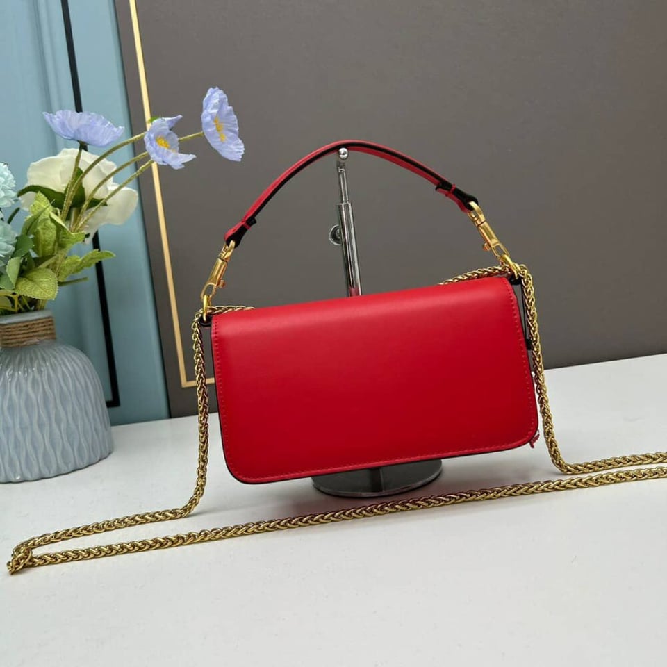 Valentino Locò Small Shoulder Bag In Calfskin Red 1W2B0K53Zxlm24 view 6