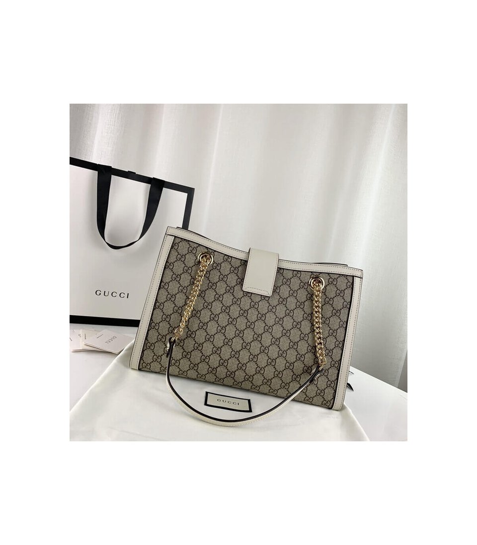 Gucci Padlock Medium GG Shoulder Bag White view 5