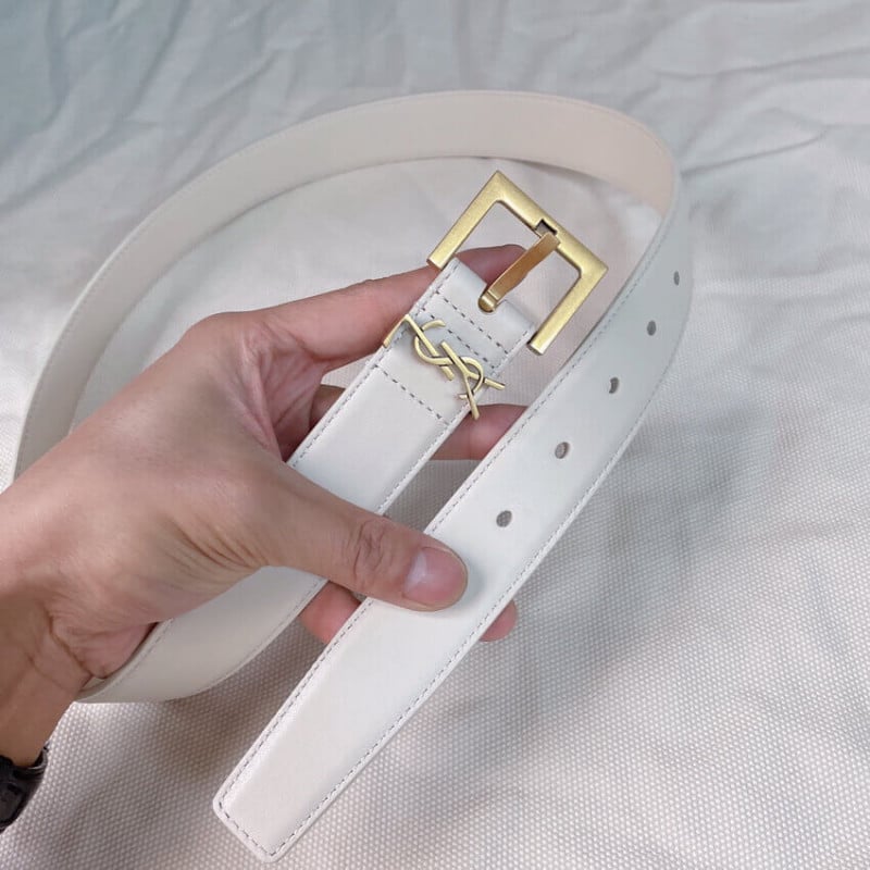 Saint Laurent Monogram Lacquer Leather 3.0cm Belt view 4