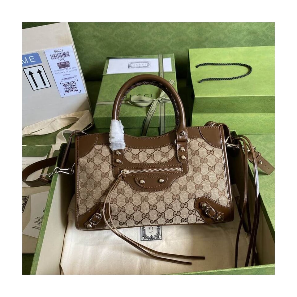 Gucci x Balenciaga GG Canvas City Bag 30cm view 2