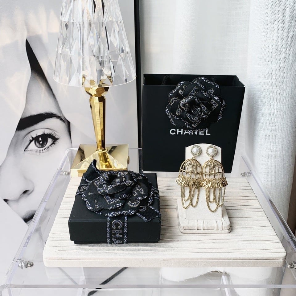 Chanel Birdcage Golden Earrings view 4