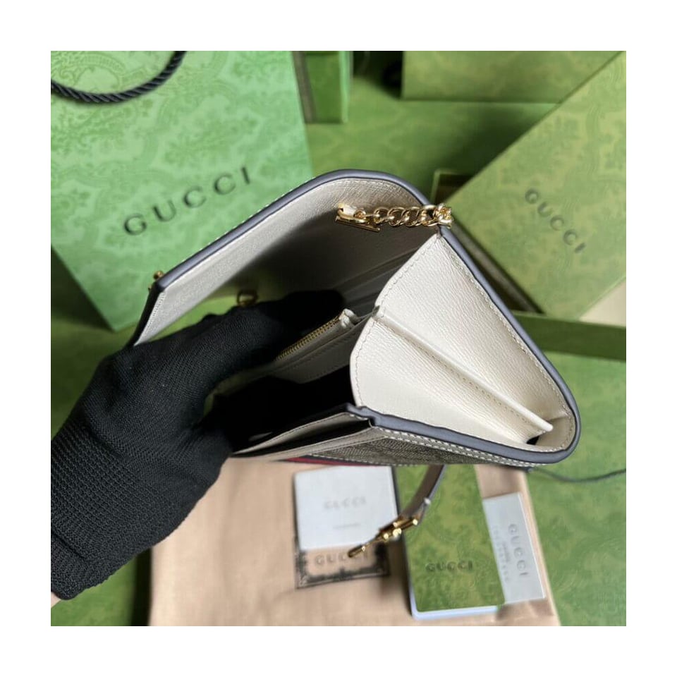 Gucci Jackie 1961 Chain Wallet White 19cm view 10