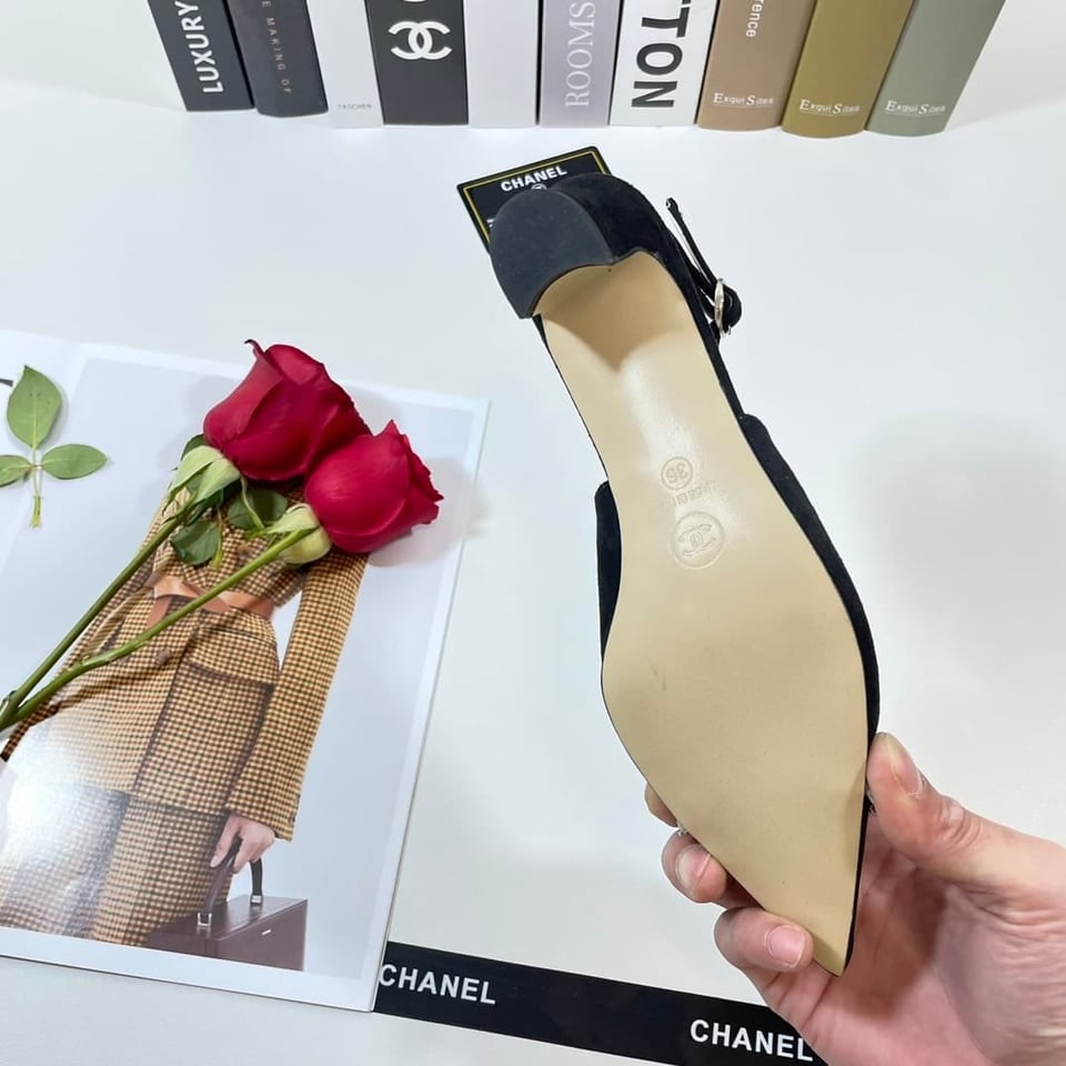 Chanel Slingbacks Black G39643 Y56380 K5796 view 4