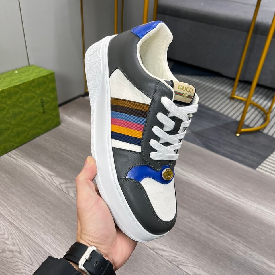 Gucci Sneaker Multicolor Side Bands Black White view 11