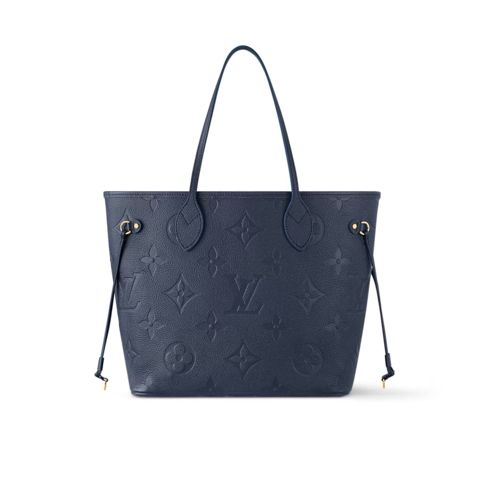 Louis Vuitton Neverfull Mm Tote Bag Navy Blue 31cm M47143