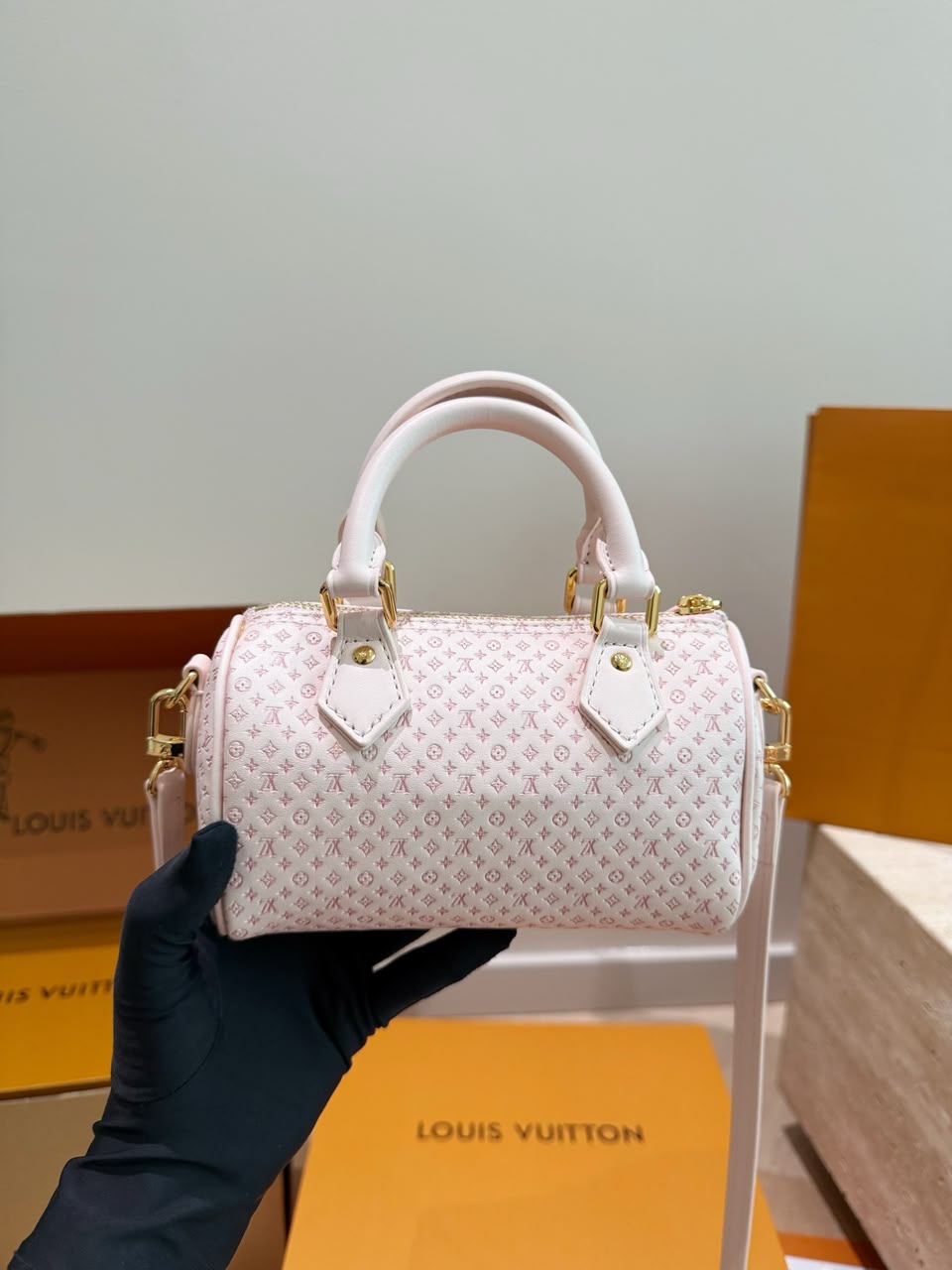 Louis Vuitton Nano Speedy Bag Light Bliss Cream 16cm M29414 view 7