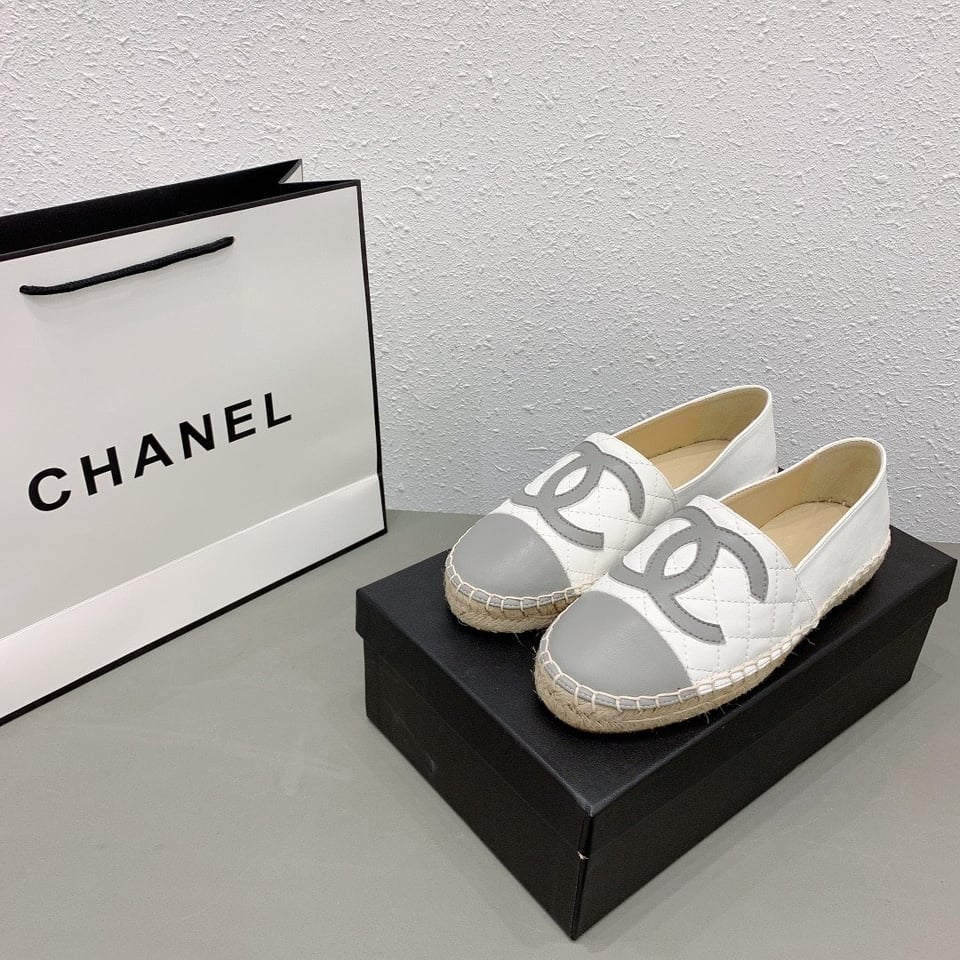 Chanel Cc Espadrilles White Gray view 11