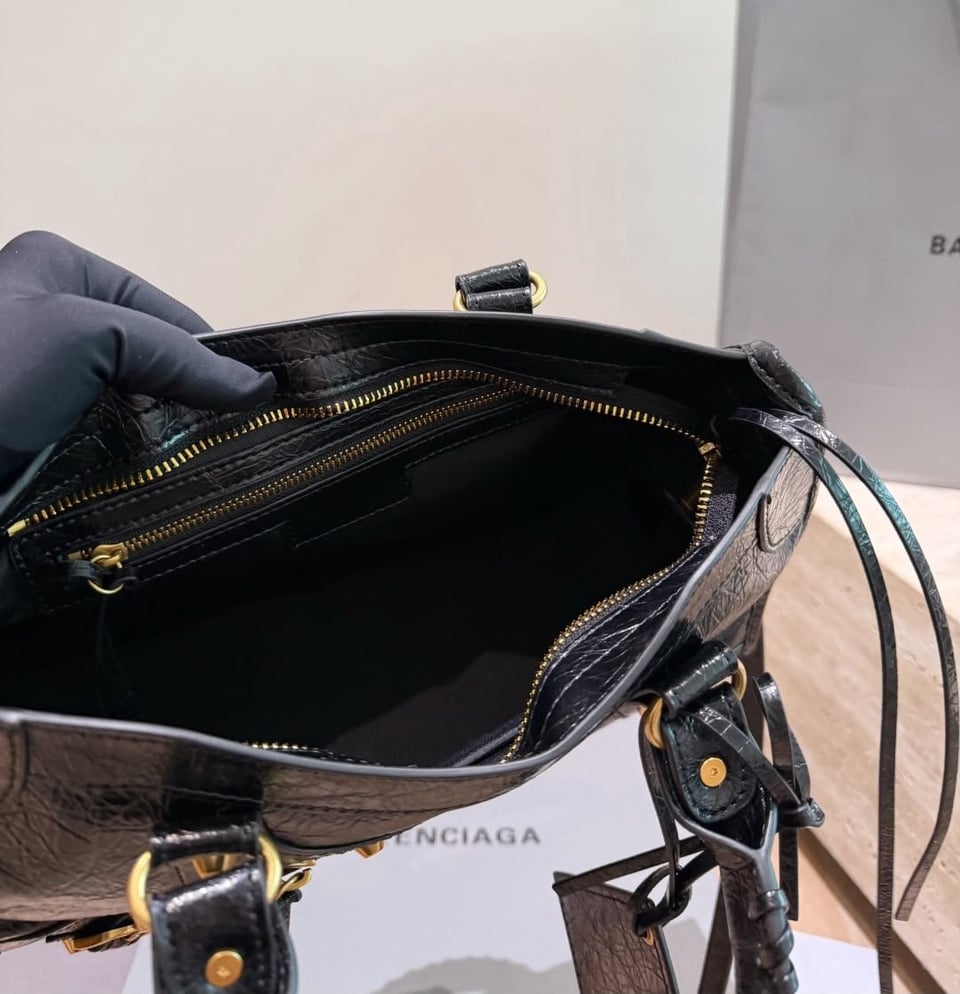 Balenciaga Black Lambskin Leather Giant Silver Work Bag 30cm/11.8in view 10