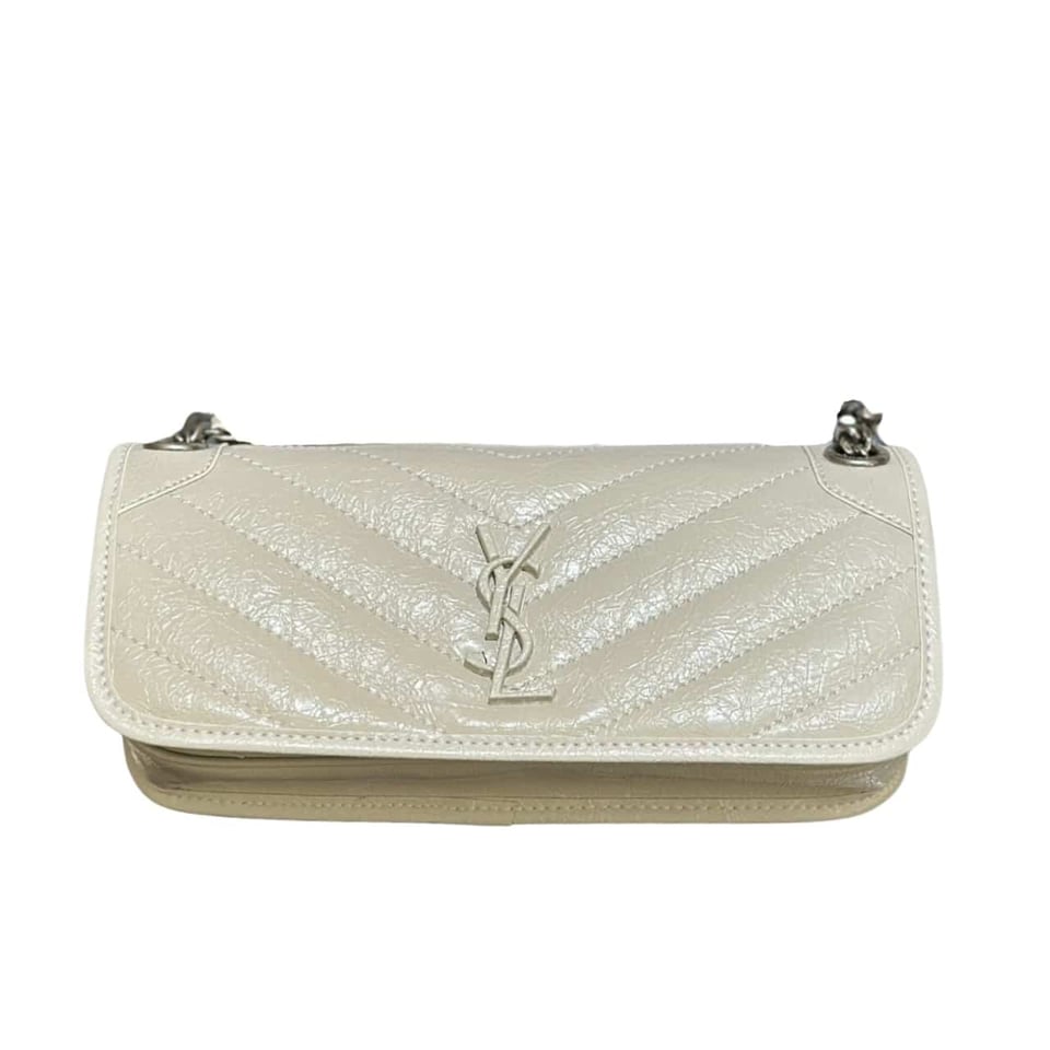 Saint Laurent Mini Matelasse Monogram Niki Bag White 26Cm view 2