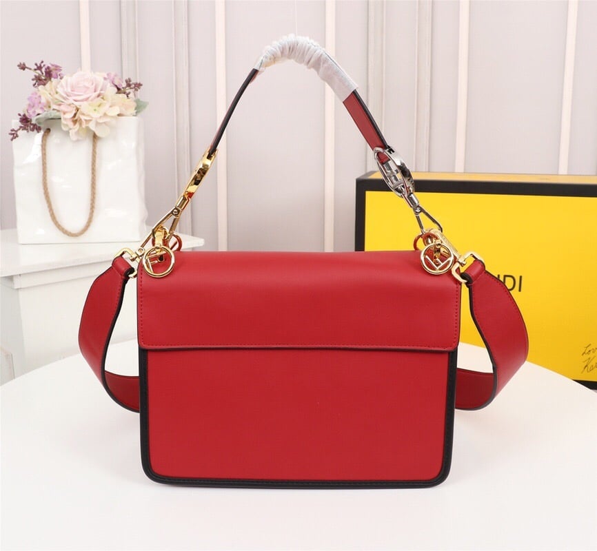 Fendi Kan I F Logo Red Bag 25Cm view 5