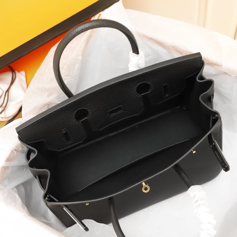 Hermes Birkin Bag 35 Black Togo Gold Hardware view 4