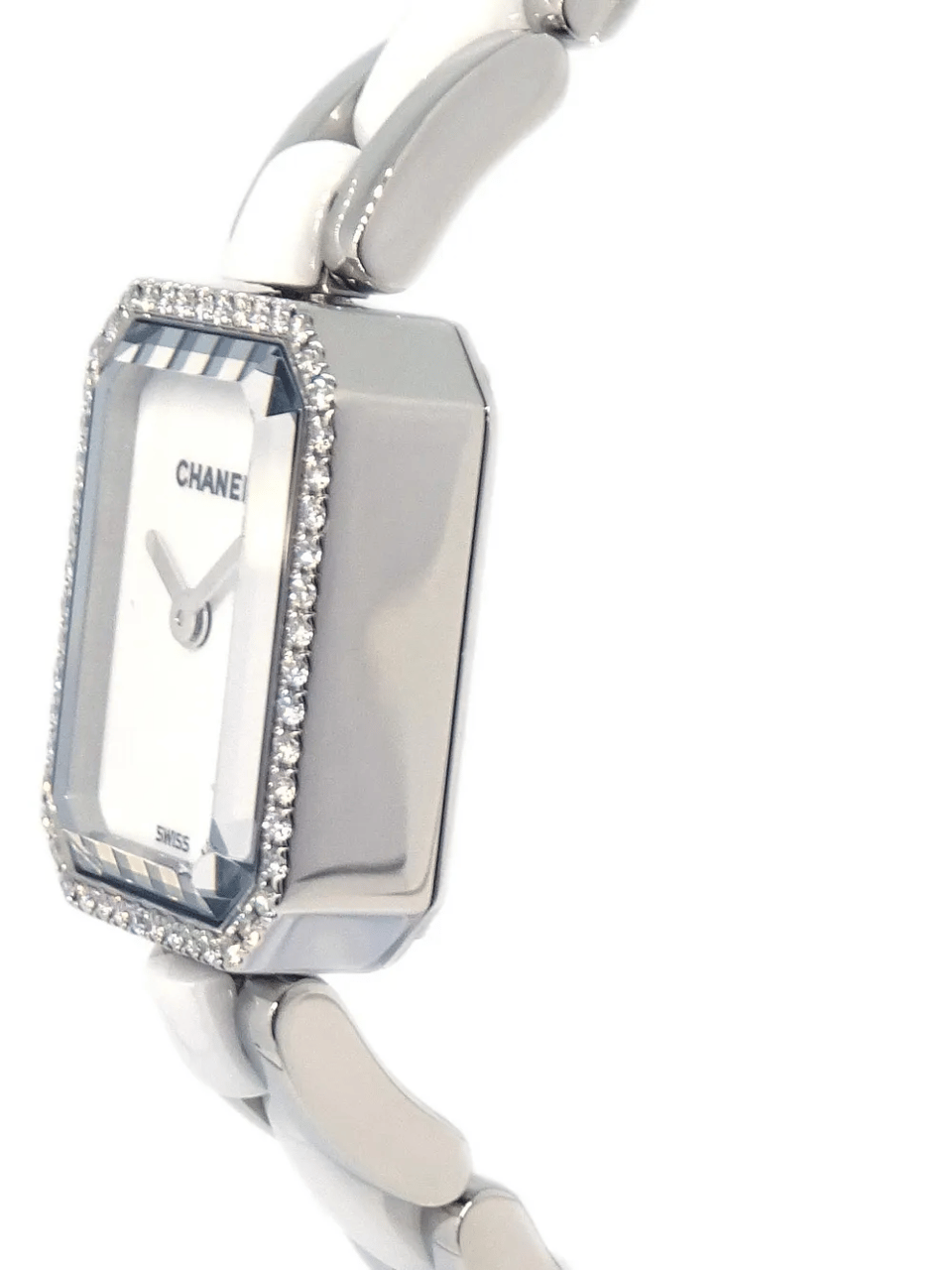 Chanel Première Ceramic Diamond Watch White Dial view 4