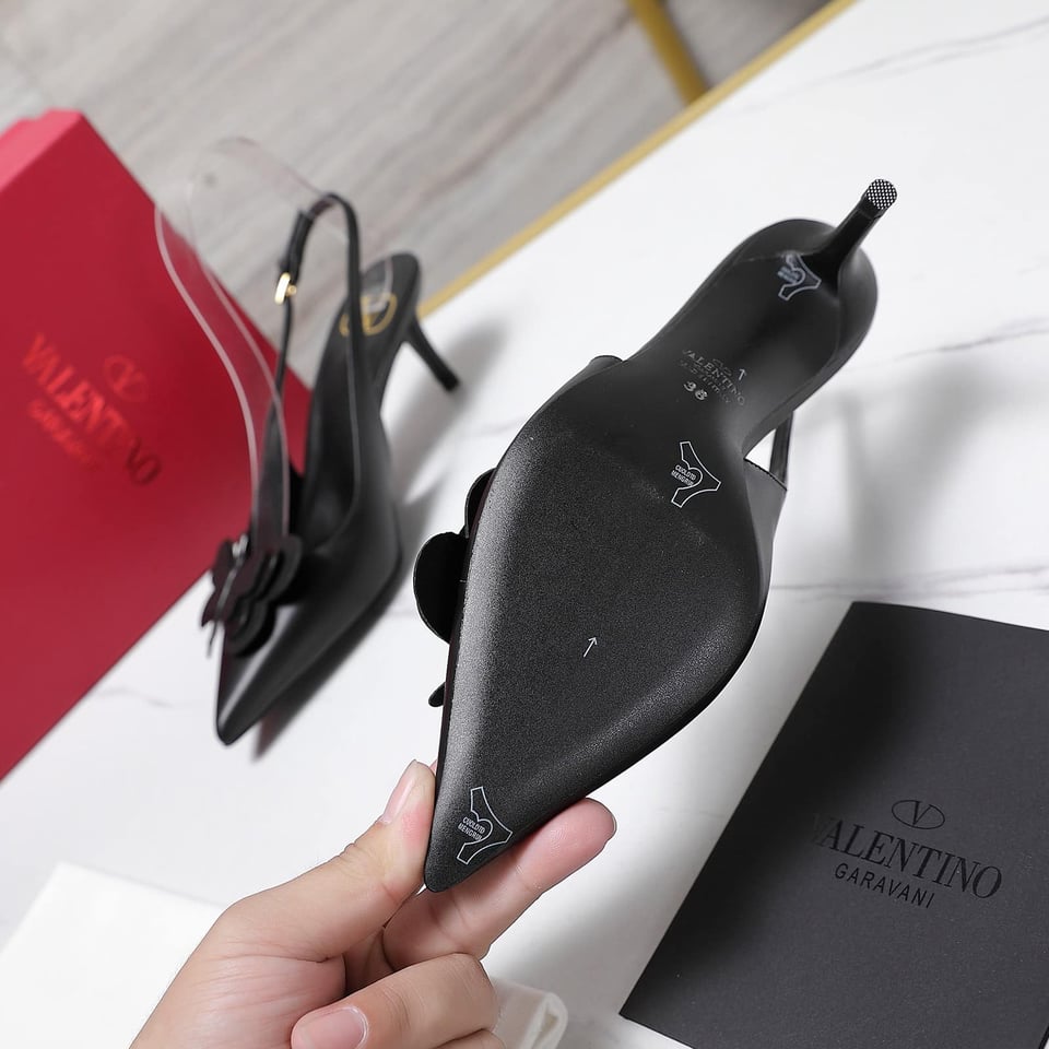 Valentino Garavani Papier Phalène Slingback Pumps Black view 3