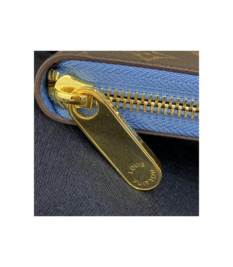 Louis Vuitton Monogram Zippy Wallet Blue view 8