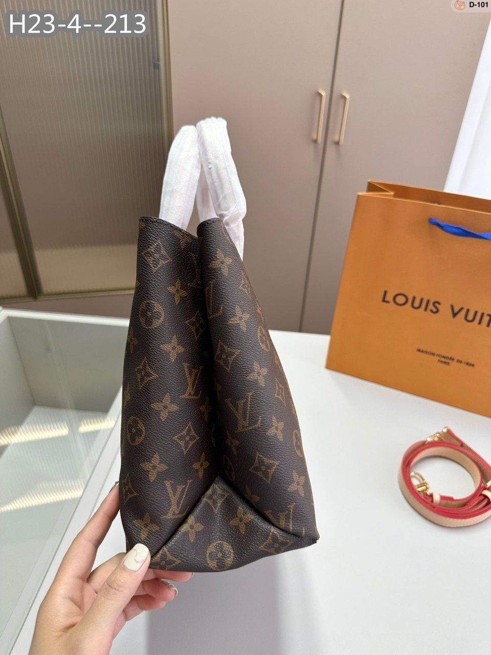 Louis Vuitton Flower Tote Bag 34Cm Brown With Line Beige M43551 view 6