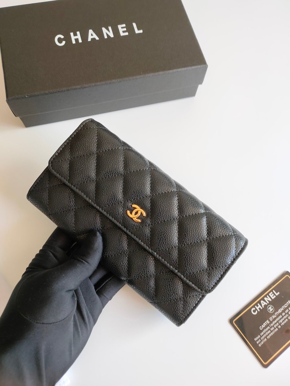 Chanel Classic Long Purse Caviar 19 Black Grained Calfskin view 4