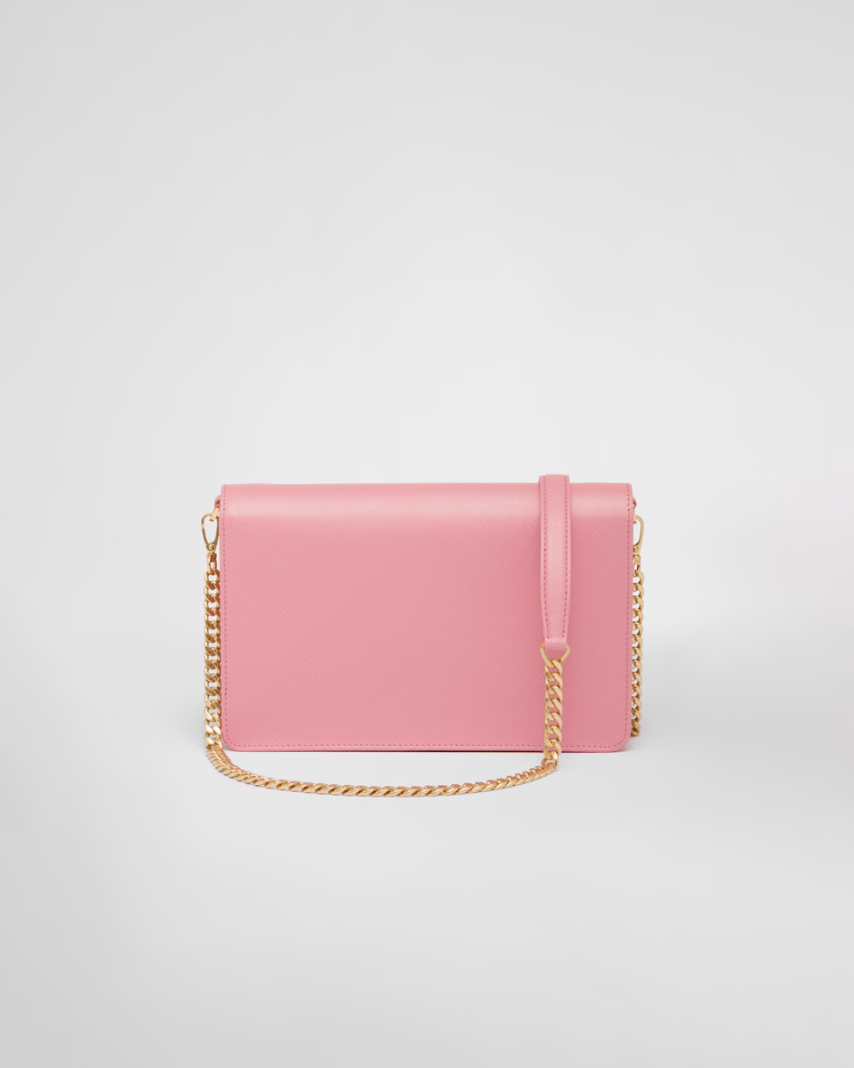Prada Saffiano Leather Mini Bag Pink 22Cm view 5