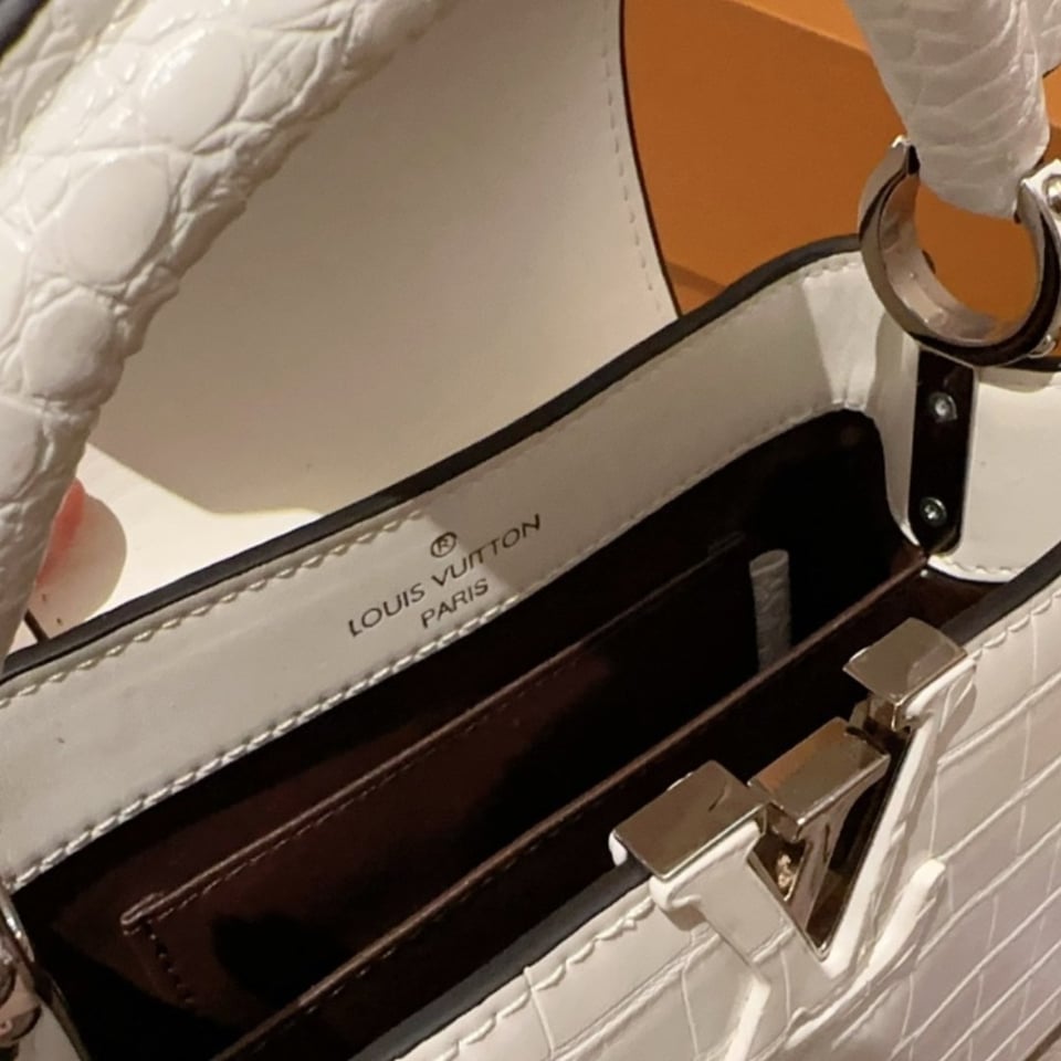 Louis Vuitton Capucines Mini White 21Cm N93701 view 9
