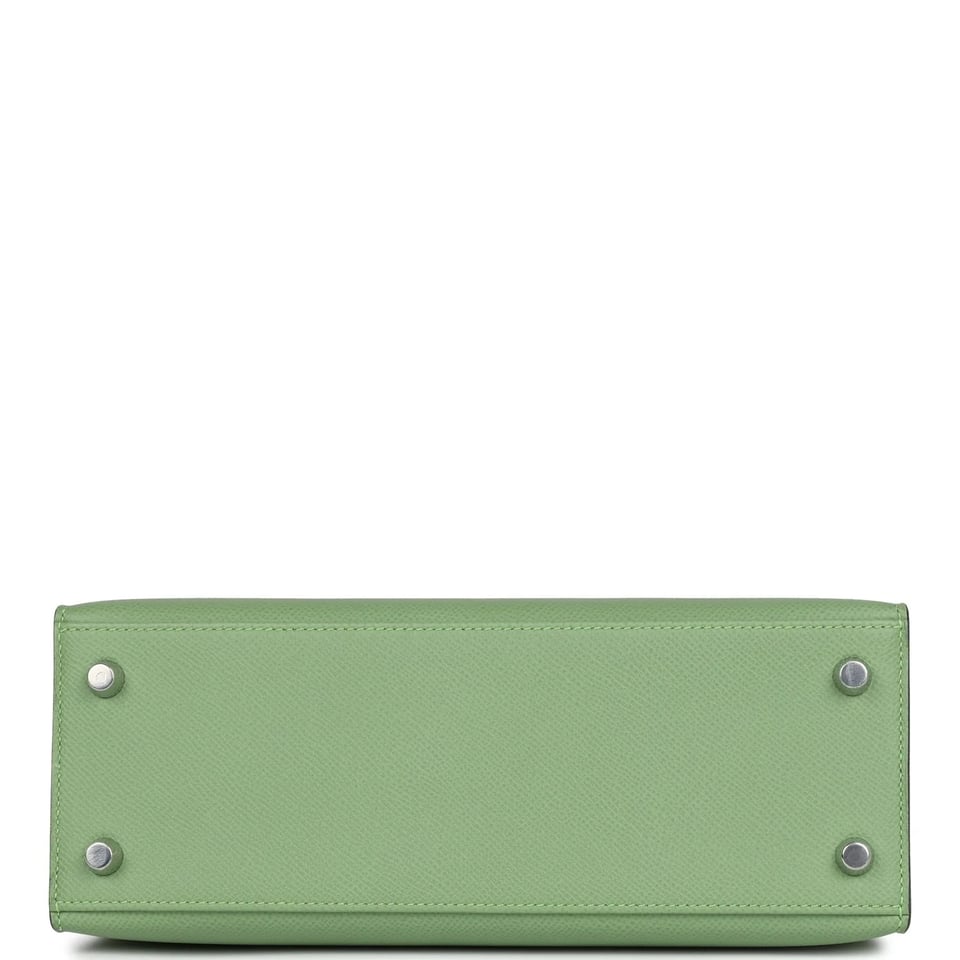 Hermes Kelly 25 Bag In Vert Criquet Epsom Leather For Women 25cm/10in view 6