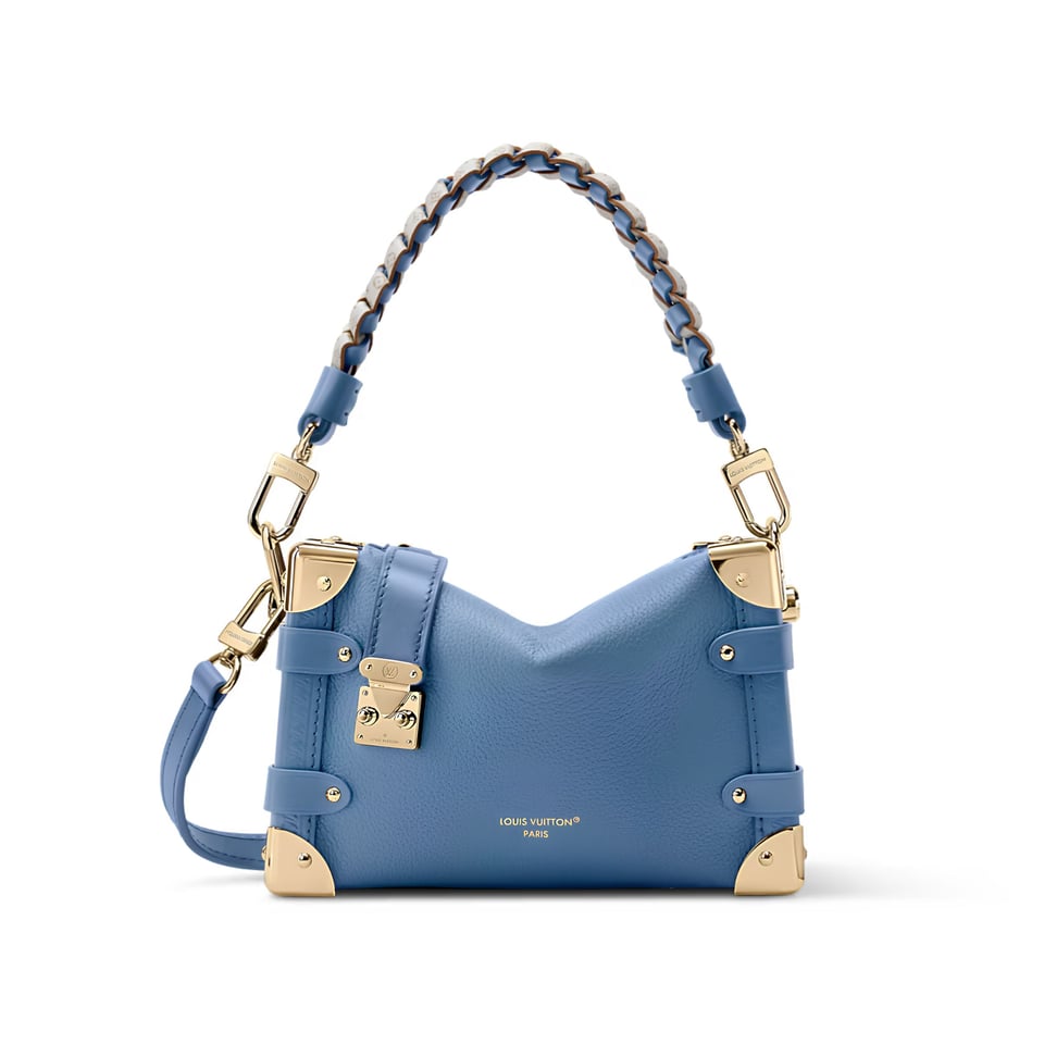 Louis Vuitton Side Trunk MM 21cm Blue Jeans Calf leather M27436