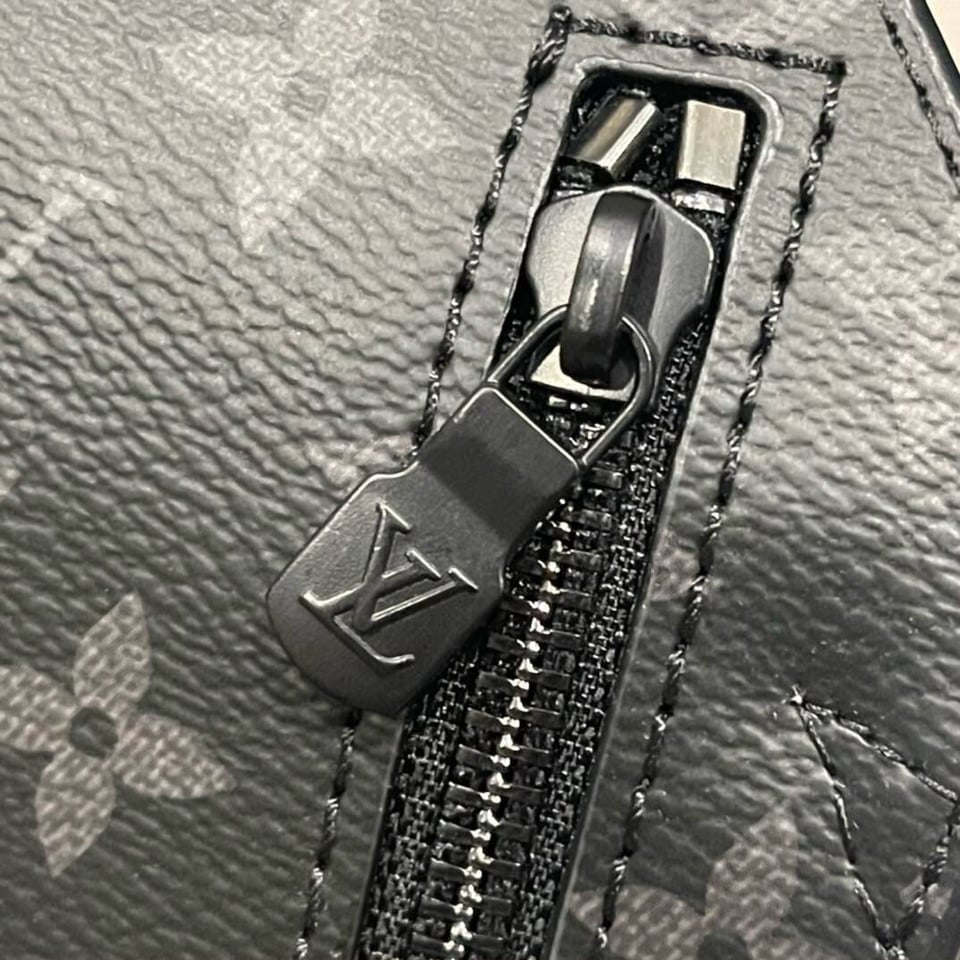 Louis Vuitton Monogram Eclipse Saumur Slingbag 26cm/10.25in Black M45912 view 9
