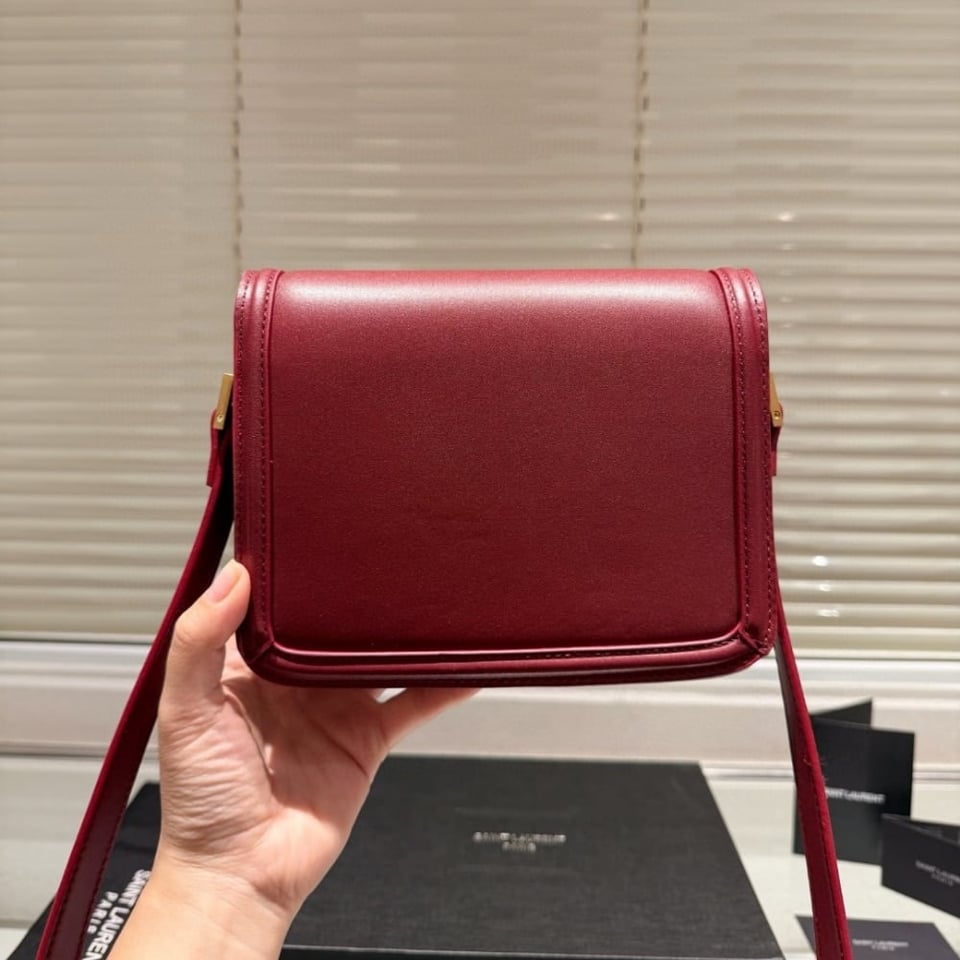 Saint Laurent Solferino Medium Satchel In Box Leather Lining Red 23Cm view 6