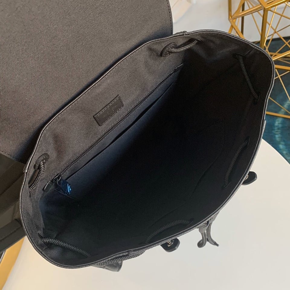 Louis Vuitton Christopher Backpack Mm Taurillon Monogram Black M55699 view 8