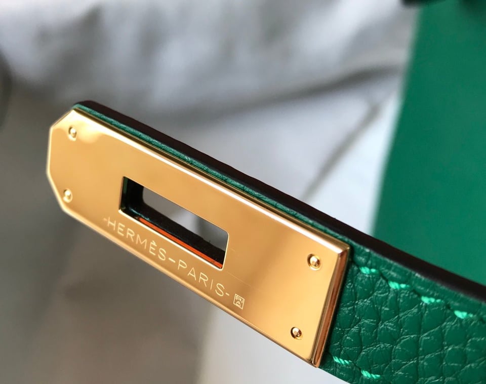 Hermes Birkin Green Togo Leather Gold Hardware view 8