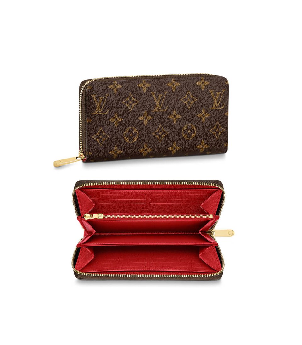 Louis Vuitton Monogram Zippy Wallet Red