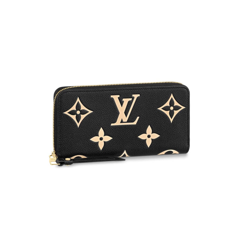 Louis Vuitton Bicolor Monogram Empreinte Leather Zippy Wallet Black / Beige view 2