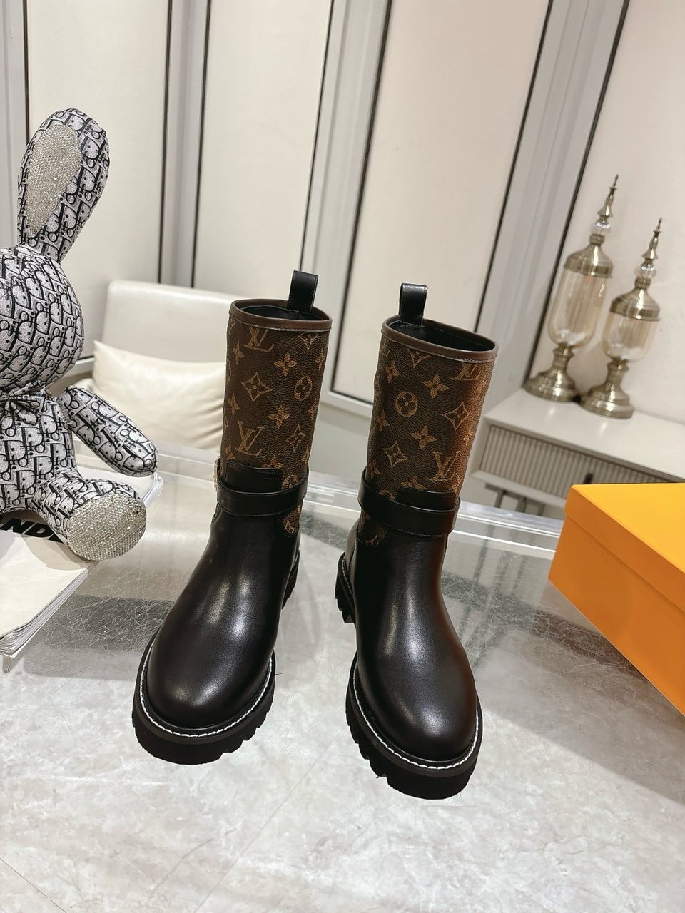 Louis Vuitton Territory Flat Ankle Boot Monogram Brown view 7
