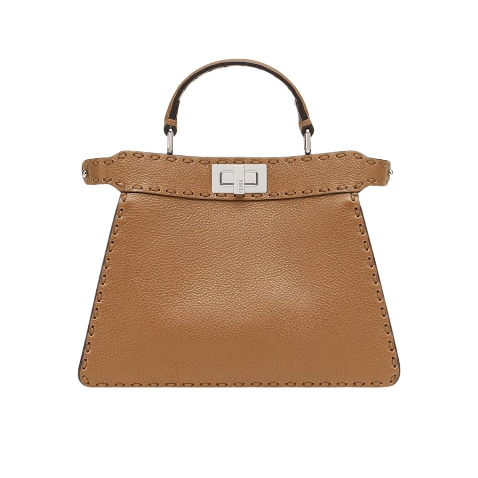 Fendi Peekaboo Iseeu Petite Selleria Bag Brown 27Cm
