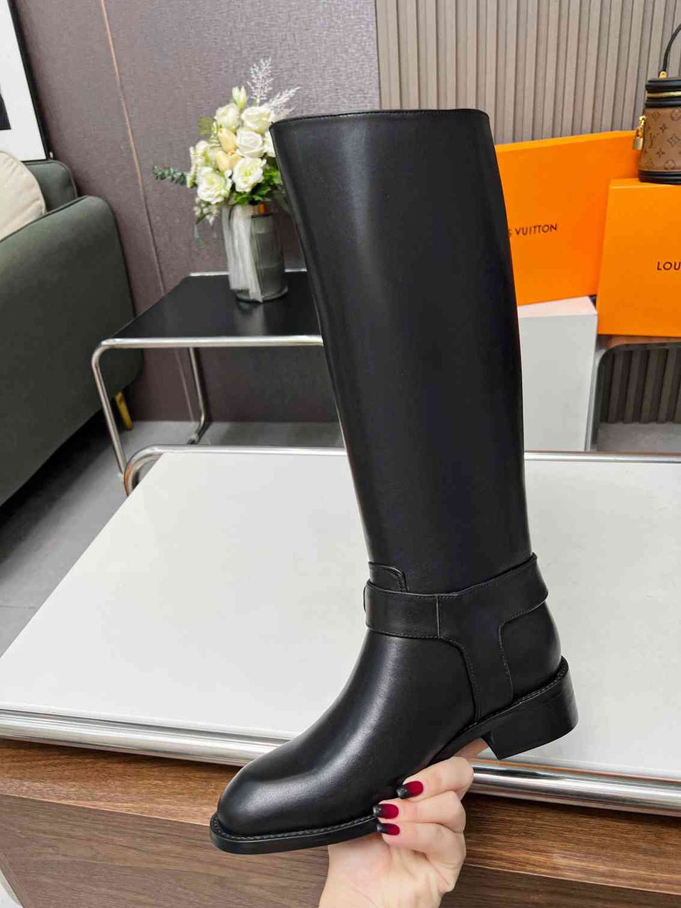 Louis Vuitton Westside Flat High Boot Black 1Ac6V8 view 8