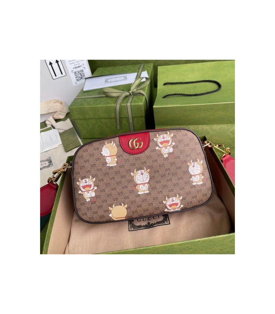 Gucci x Doraemon Small Shoulder Bag ‘Ebony’ 24cm view 4