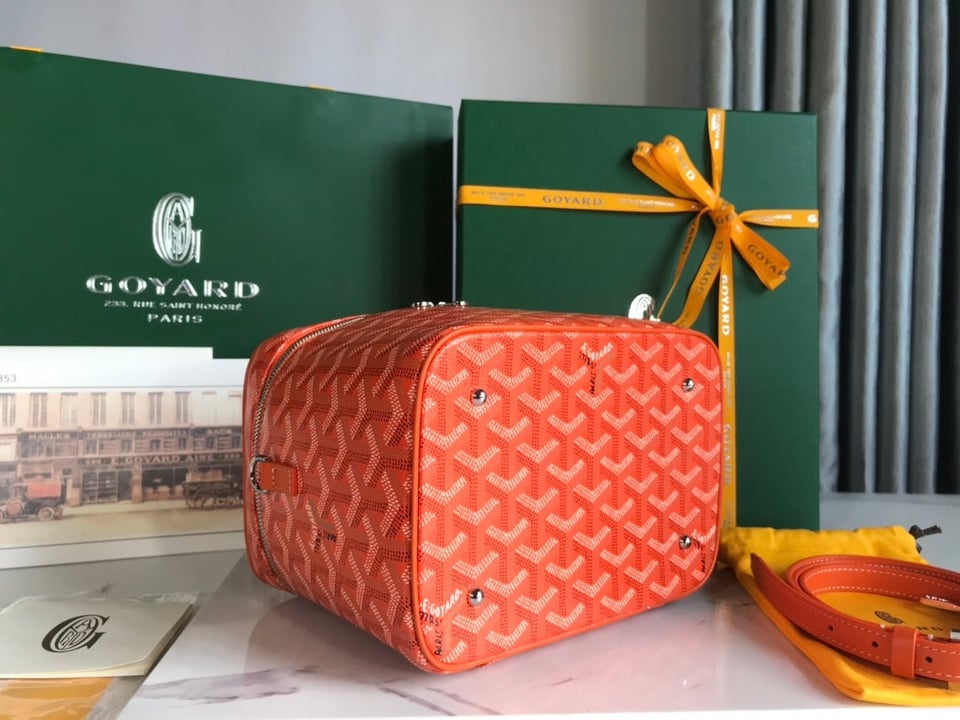 Goyard Muse Vanity Case 20 Cm Orange Goyardine Canvas view 4