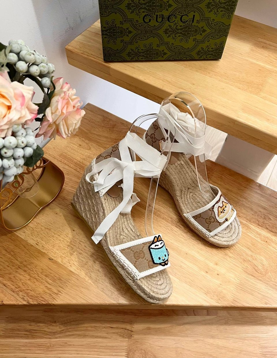 Gucci Women’S Gg Espadrille With Patch ?737511 Fabor 9741 view 4