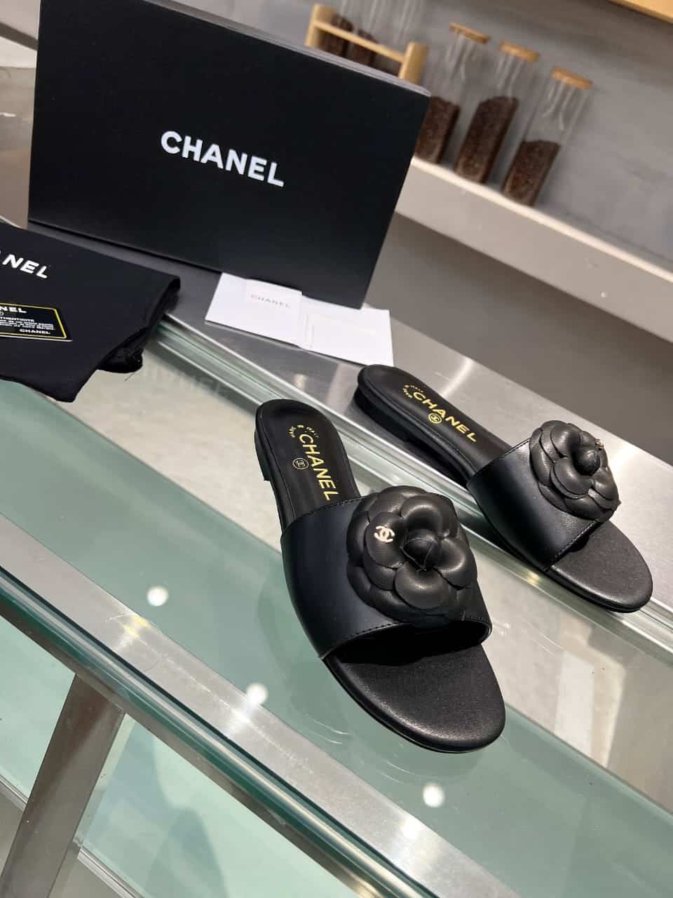 Chanel Mules With Camellia In Black G45499 X01000 94305 view 5